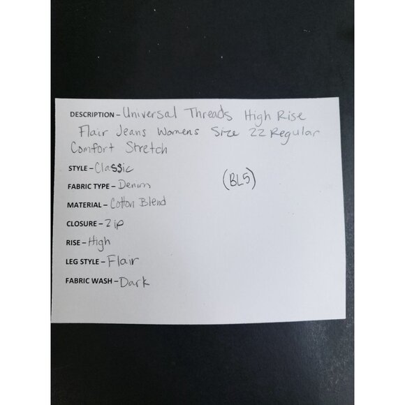 Universal Thread High-Rise Flare Jeans Women’s Size 22 Reg Denim Comfort Stretch - Picture 10 of 10